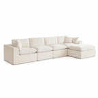 146‘’ L-Shape Sectional Couch 4+1 Extra-Wide Sofa, Deep Chenille Spacious Modular Sofa for Big Living Room