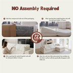 146‘’ U-Shape Sectional Couch 4+2 Max Capacity Sofa, Deep Chenille Extra-Large Modular Sofa for Home Theater