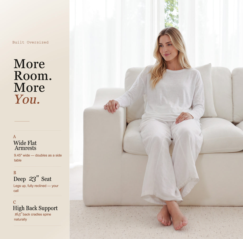 Niusonlan 2-Seater Chenille Cloud Modular Sofa