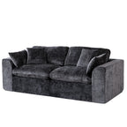 niusonlan 2-Piece Modular Loveseat, Deep Seat Chenille Living Room Sofa