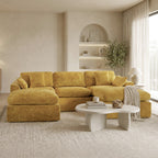 115'' U-shape 5-Piece Corner Modular Sectional Sofa, Extra Deep Living Room Couch