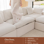 Niusonlan 2-Seater Chenille Cloud Modular Sofa