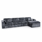 146‘’ L-Shape Sectional Couch 4+1 Extra-Wide Sofa, Deep Chenille Spacious Modular Sofa for Big Living Room