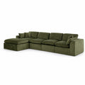 146‘’ L-Shape Sectional Couch 4+1 Extra-Wide Sofa, Deep Chenille Spacious Modular Sofa for Big Living Room