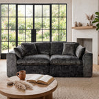 niusonlan 2-Piece Modular Loveseat, Deep Seat Chenille Living Room Sofa