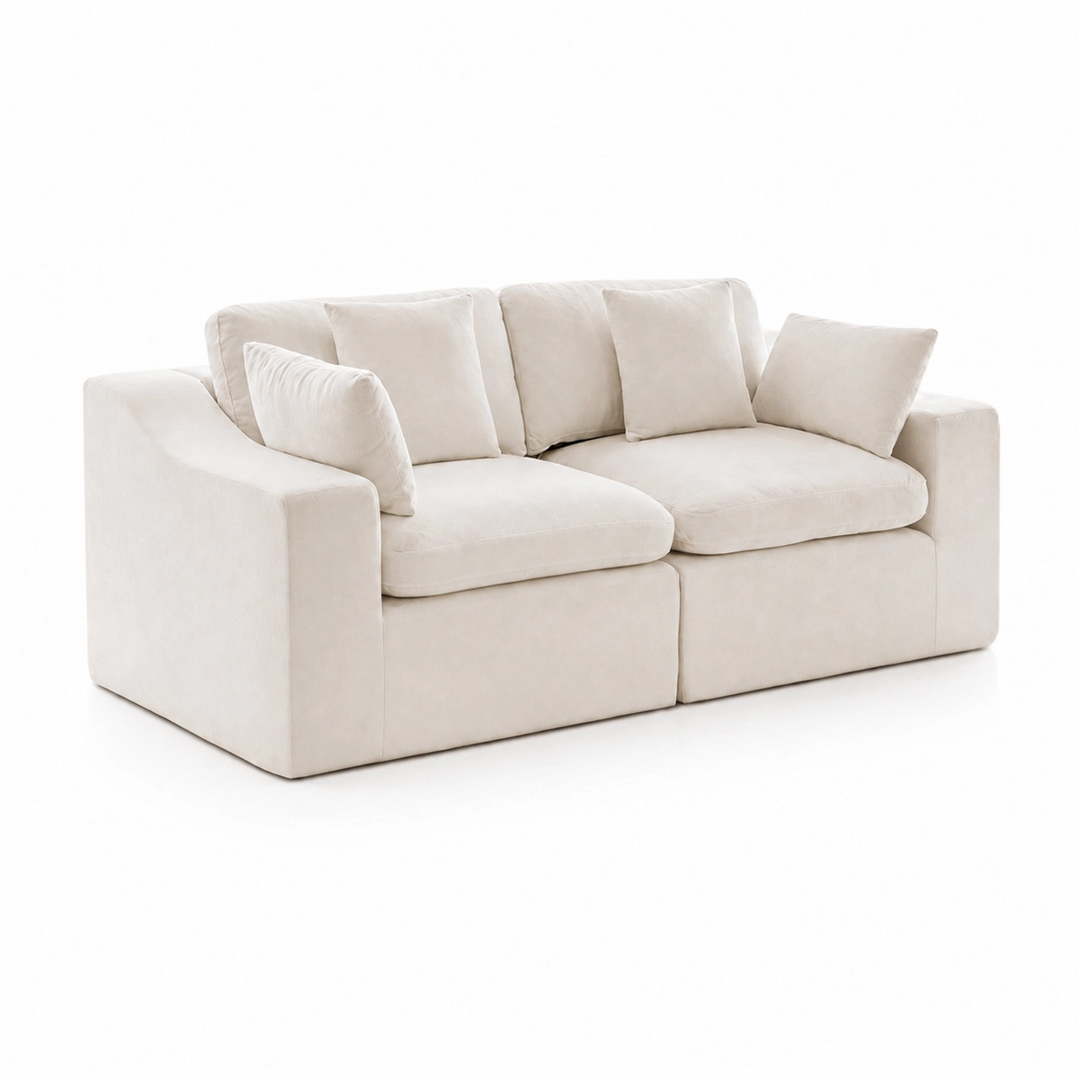 Niusonlan 2-Seater Chenille Cloud Modular Sofa