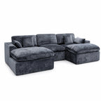 115'' U-shape 5-Piece Corner Modular Sectional Sofa, Extra Deep Living Room Couch
